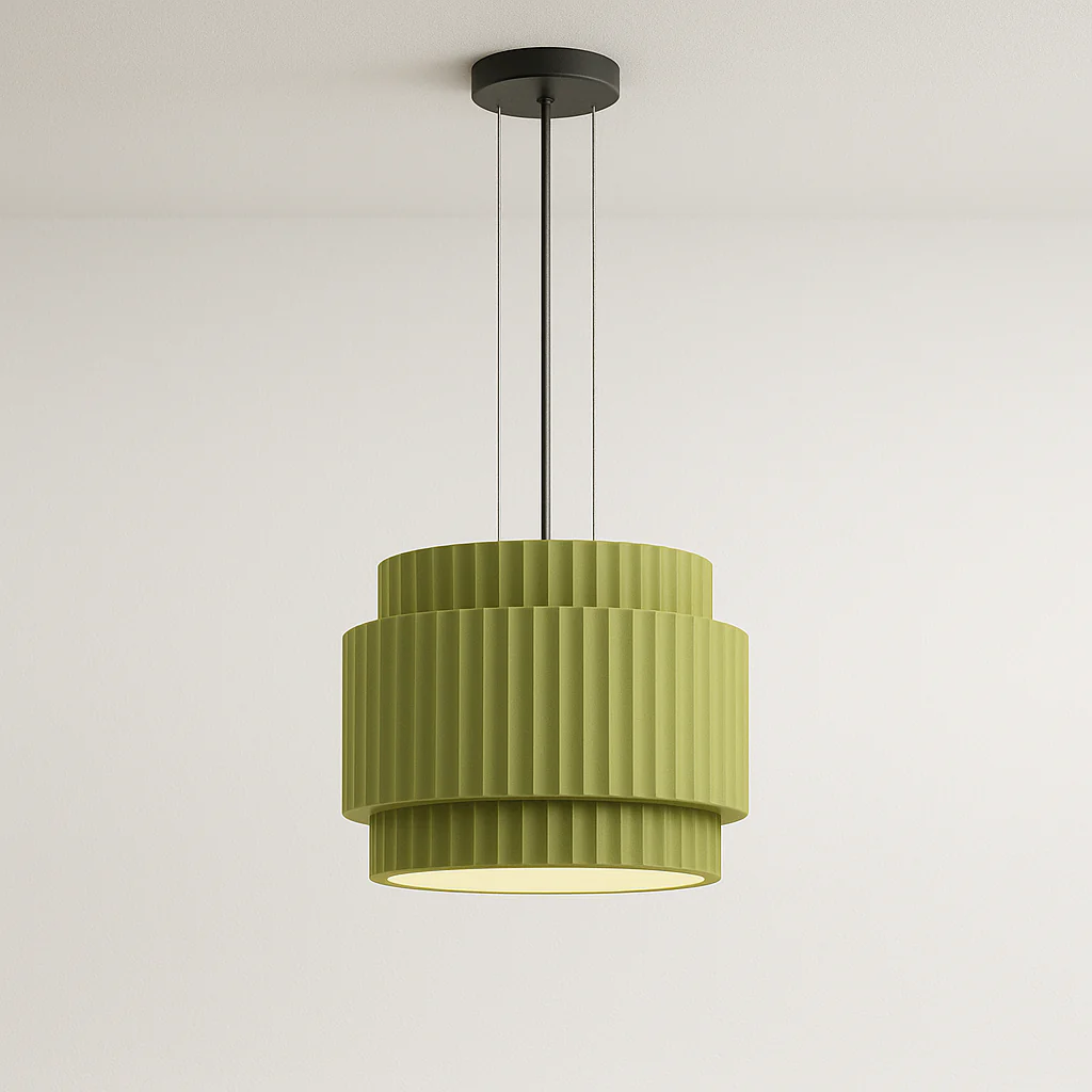 Luminária Pendente Moderno Minimalista Resina Bege Gondze Lumi - Image 4
