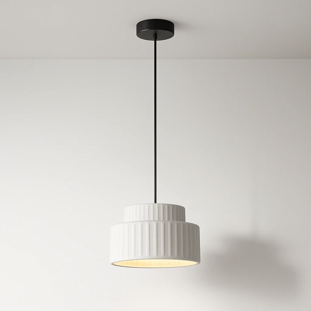 Luminária Pendente Moderno Minimalista Resina Bege Gondze Lumi - Image 5