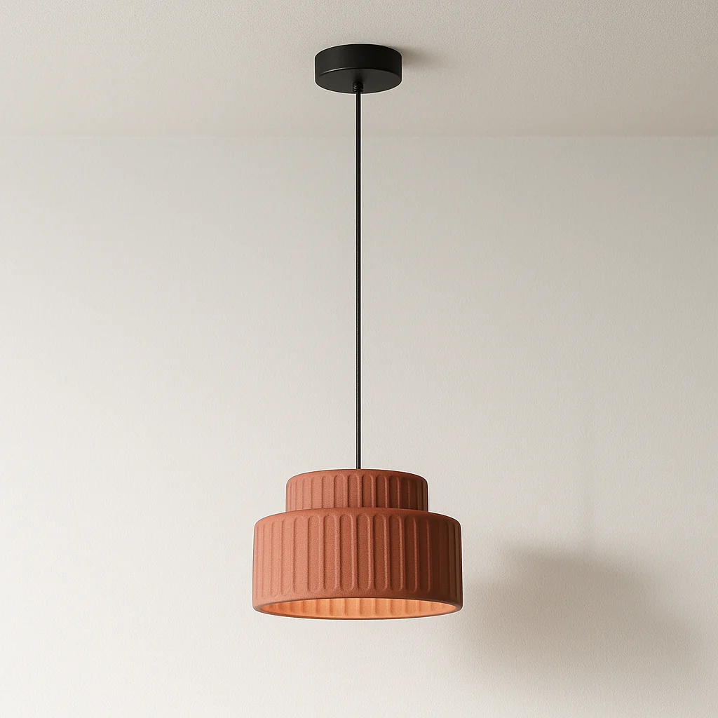 Luminária Pendente Moderno Minimalista Resina Bege Gondze Lumi - Image 7
