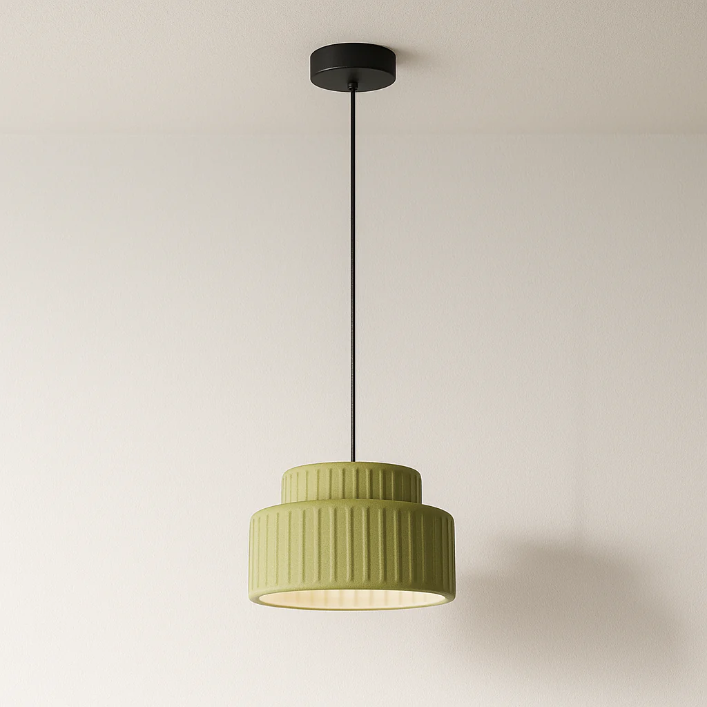 Luminária Pendente Moderno Minimalista Resina Bege Gondze Lumi - Image 8