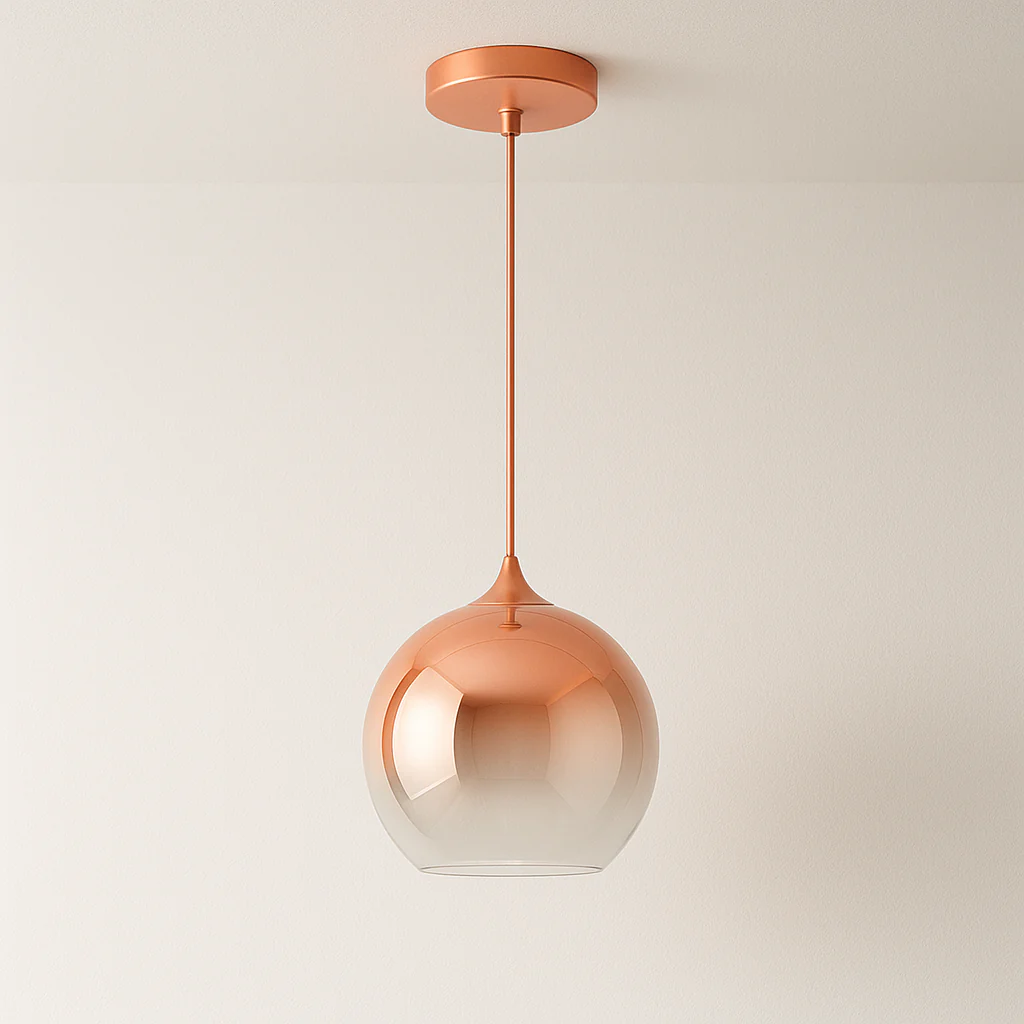 Luminária Pendente Moderno Minimalista Vidro Metal Globo Section - Image 2