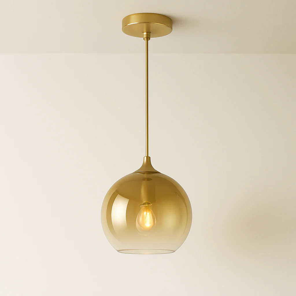 Luminária Pendente Moderno Minimalista Vidro Metal Globo Section - Image 3