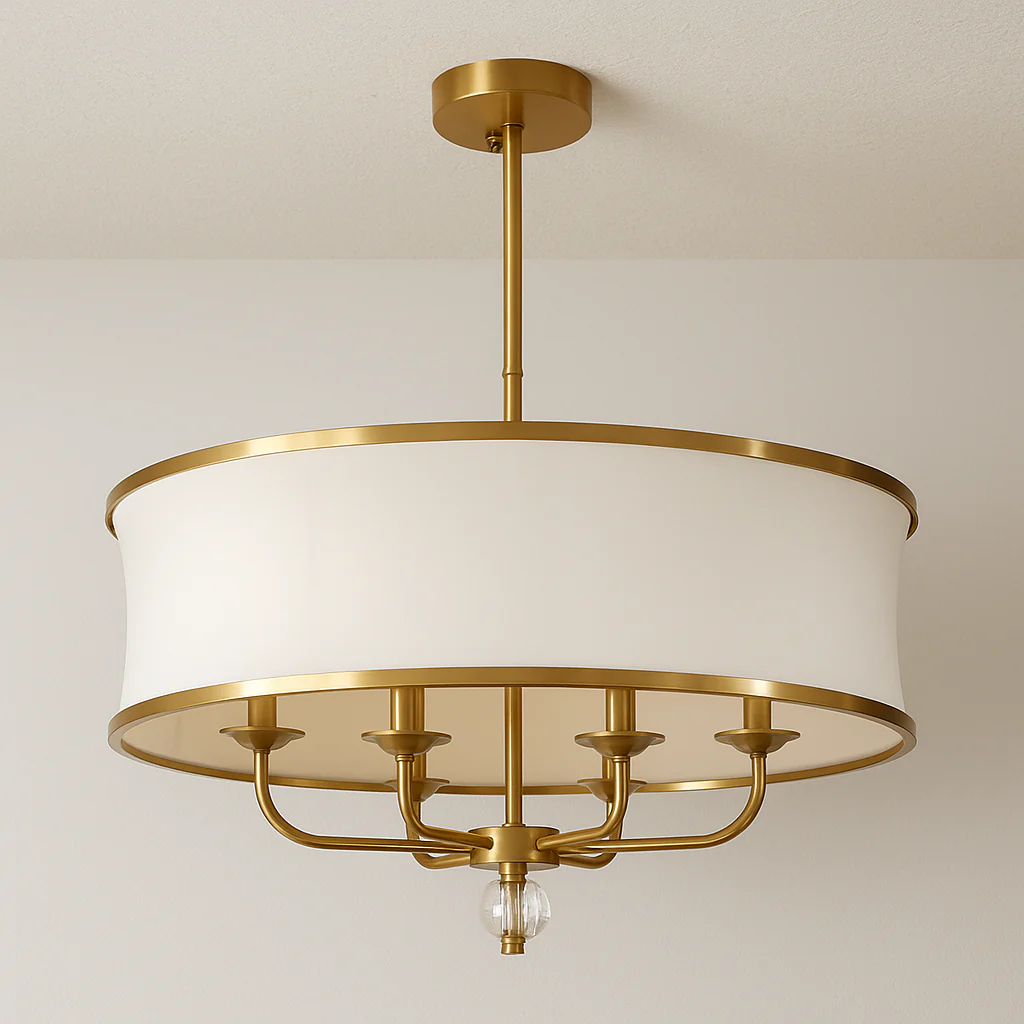 Luminária Pendente Clássico Retrô Vintage Tecido Metal Alfate