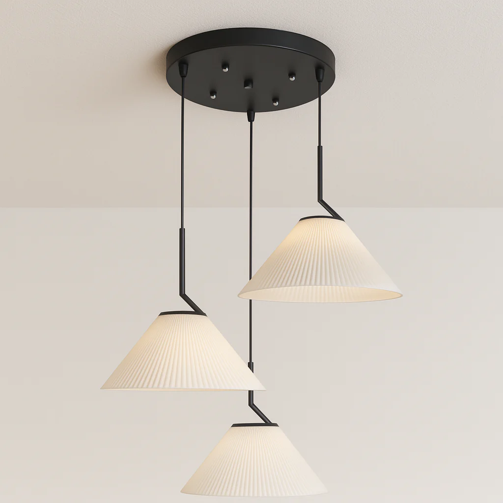 Luminária Pendente Moderno Minimalista Tecido Metal Nimbus - Image 4