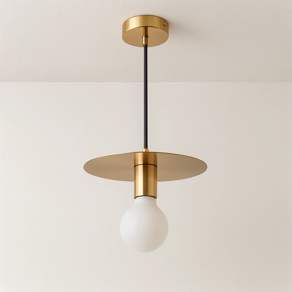 Luminária Pendente Moderno Minimalista Metal Globo Dourado Tenant