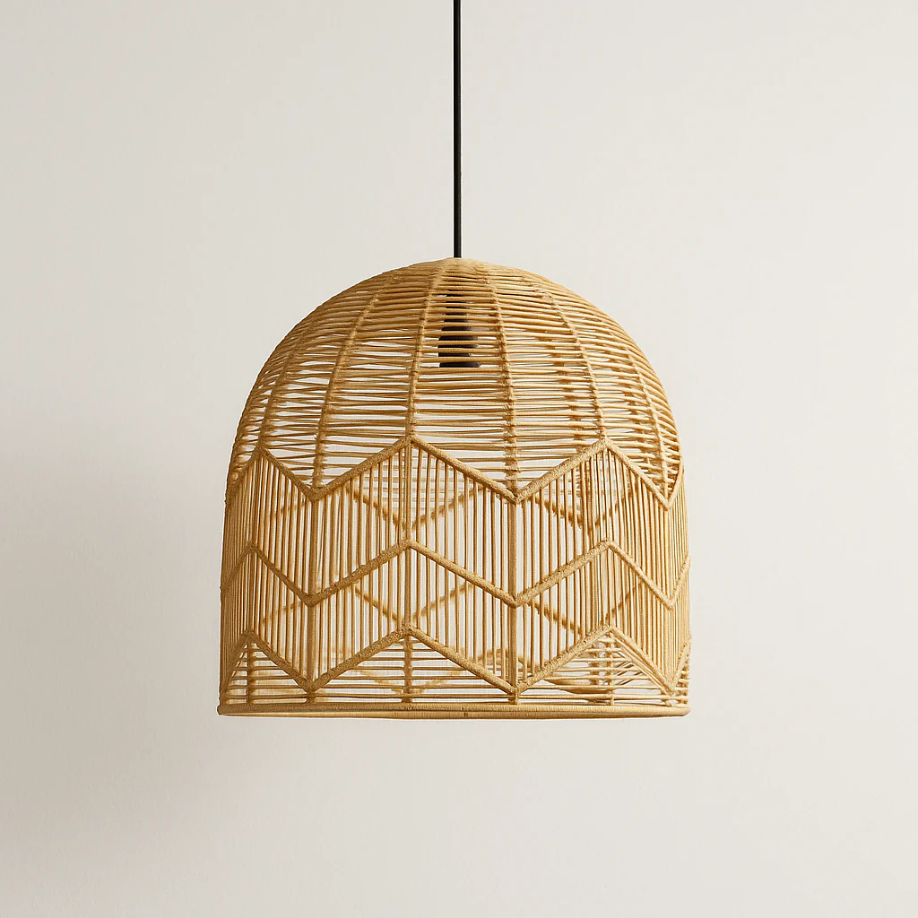 Luminária Pendente Rústico Minimalista Vime Vibe