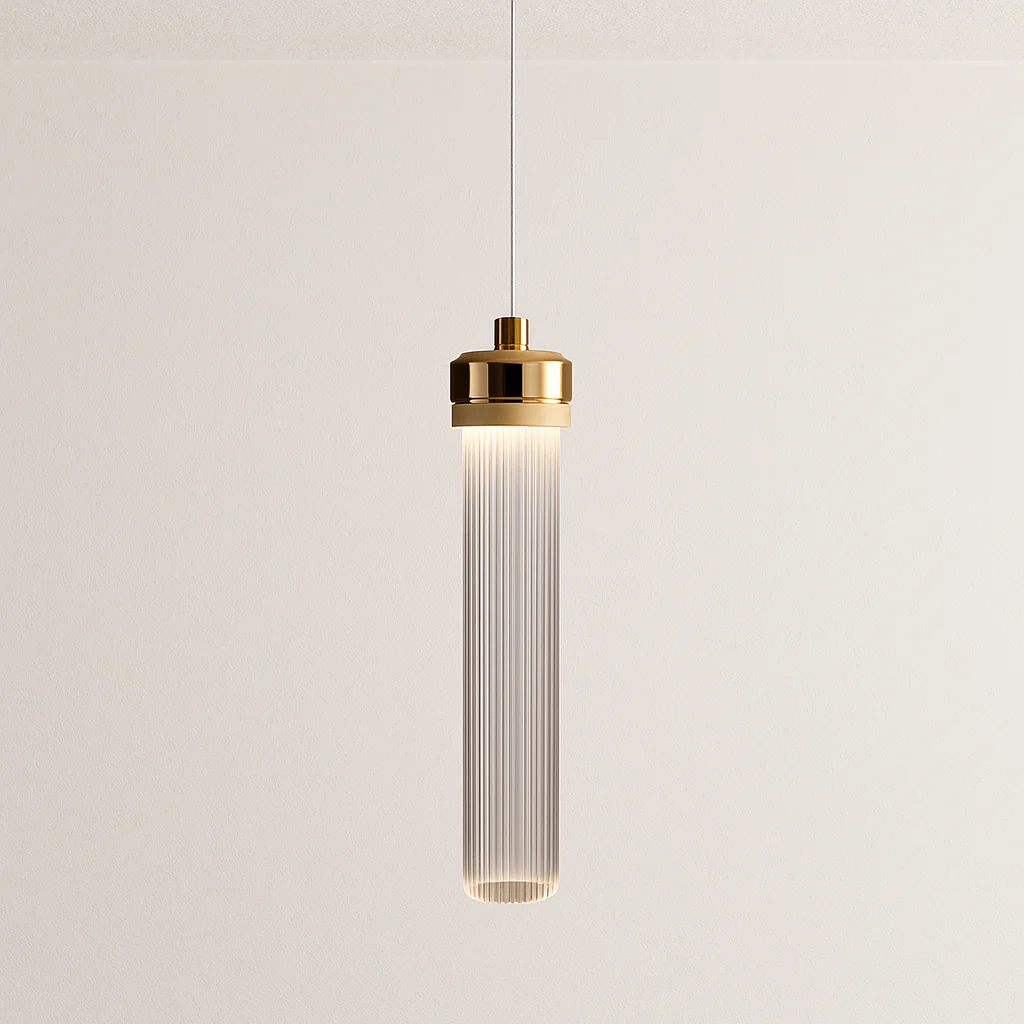Luminária Pendente Moderno Minimalista Vidro Metal Linear LED Chel - Image 2