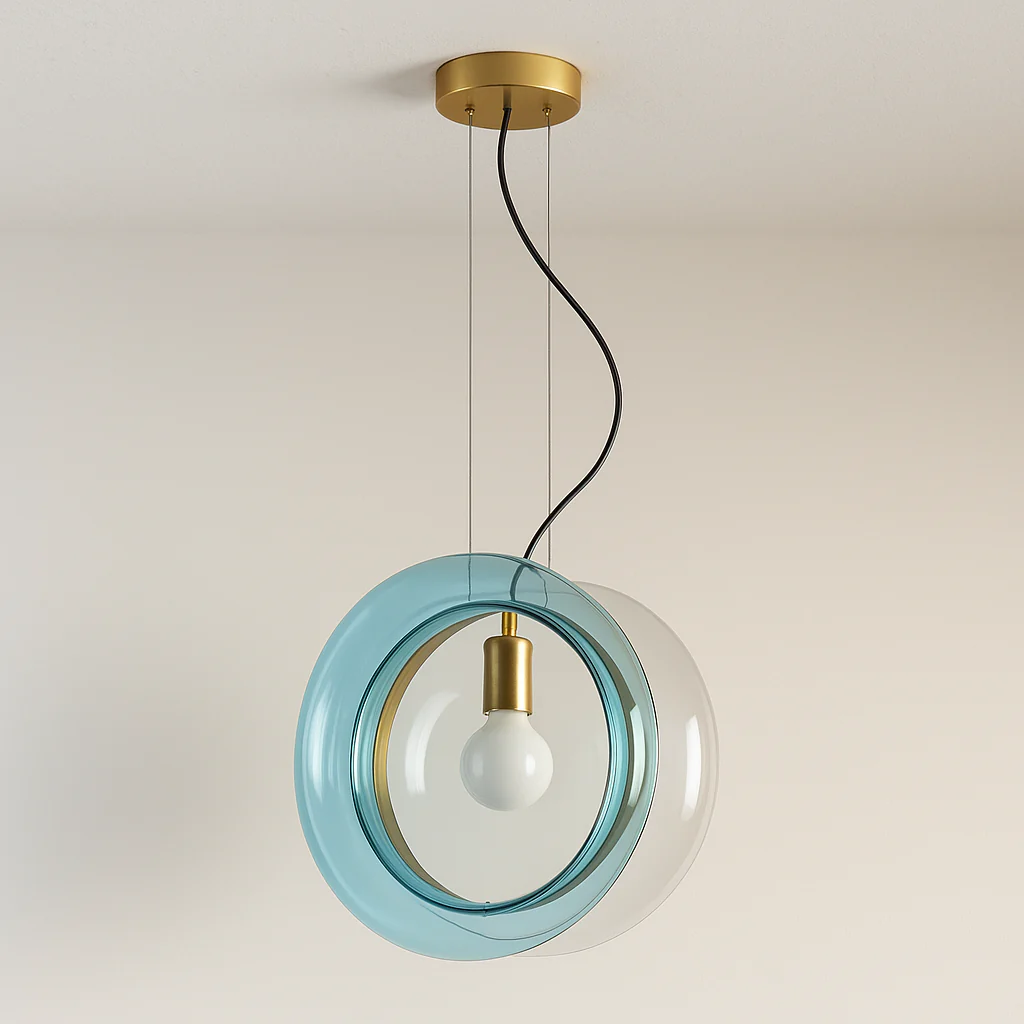 Luminária Pendente Moderno Minimalista Vidro Metal Vitra - Image 2