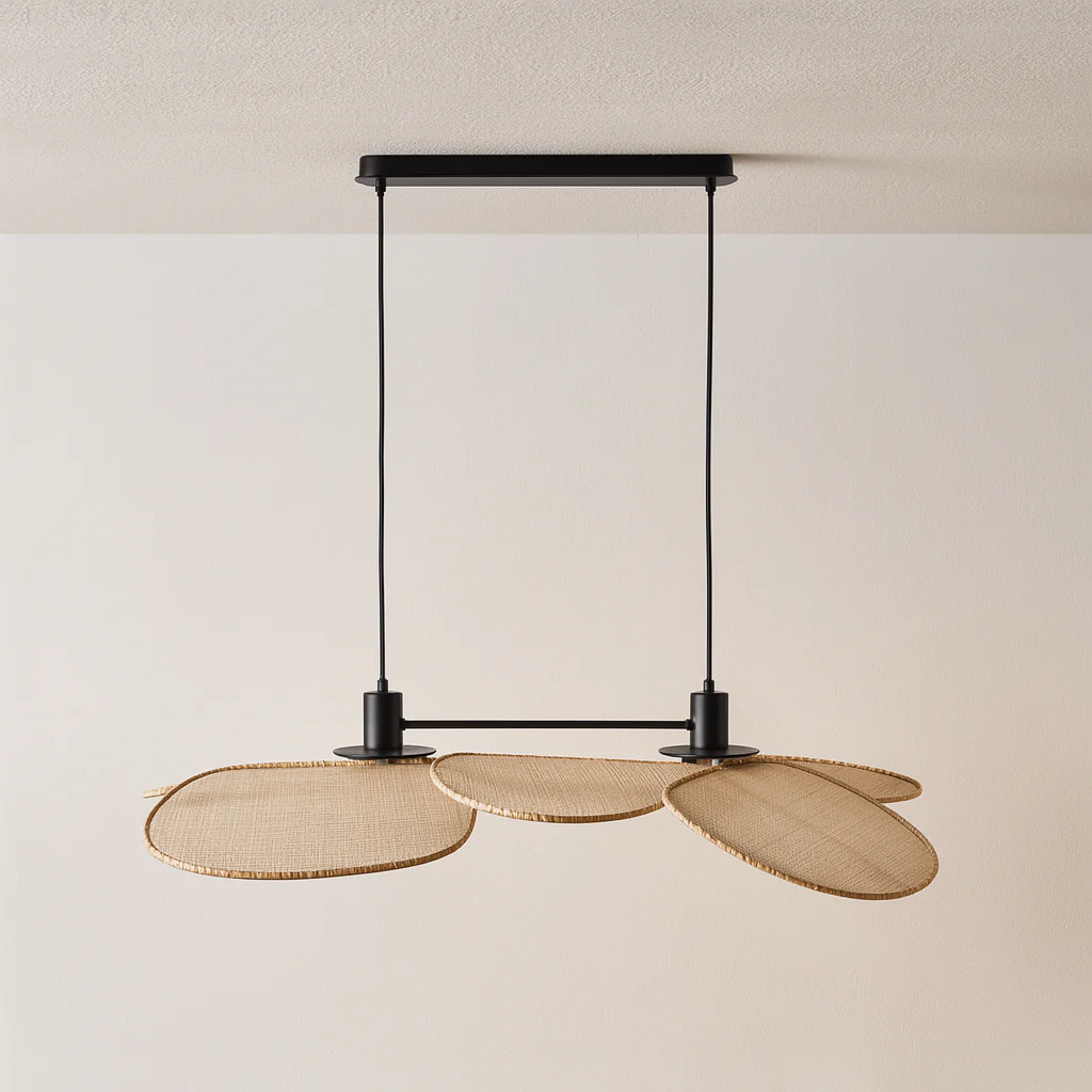 Luminária Pendente Rústico Minimalista Vime Metal Ottz