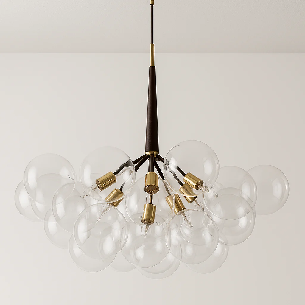 Luminária Pendente Moderno Clássico Vidro Metal Globos Netun - Image 4