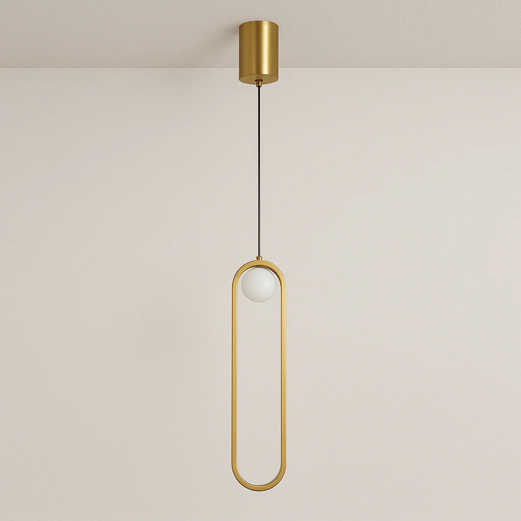 Luminária Pendente Moderno Minimalista Vidro Metal Globo LED Boldy