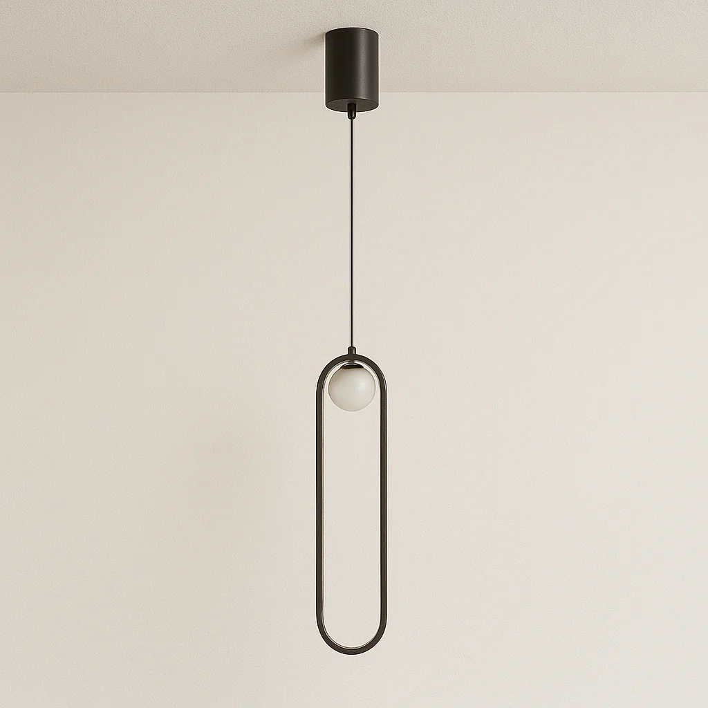 Luminária Pendente Moderno Minimalista Vidro Metal Globo LED Boldy - Image 2