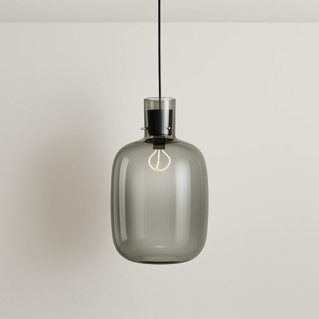 Luminária Pendente Moderno Minimalista Vidro Madeira Bottle - Image 3