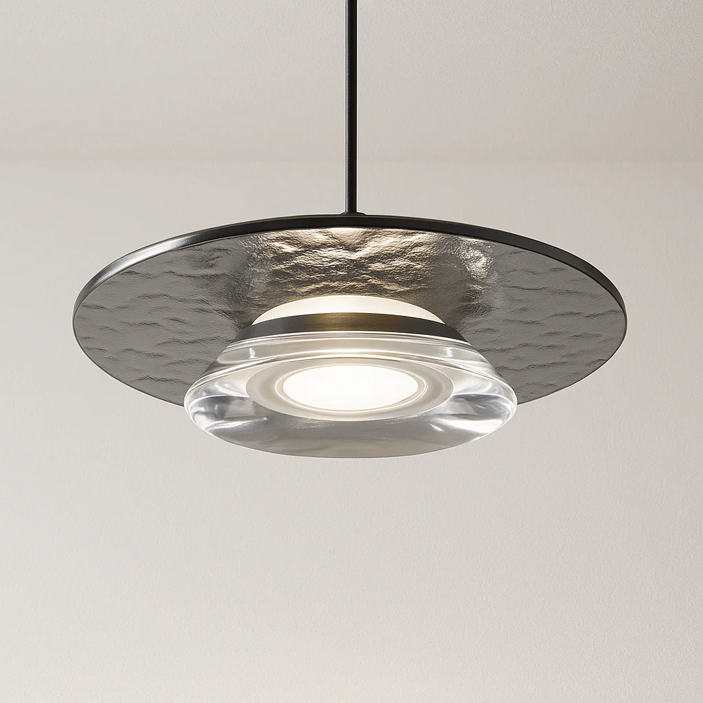 Luminária Pendente Moderno Minimalista Vidro Metal LED Calix