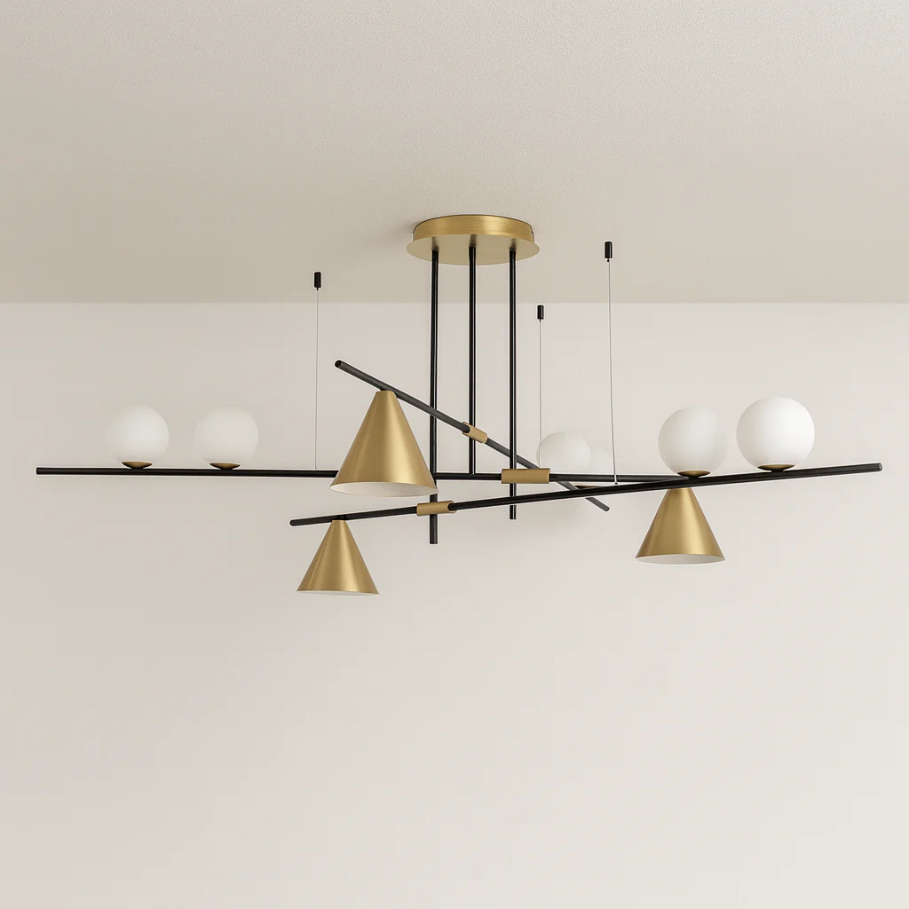 Luminária Pendente Moderno Minimalista Vidro Metal Globos Cut