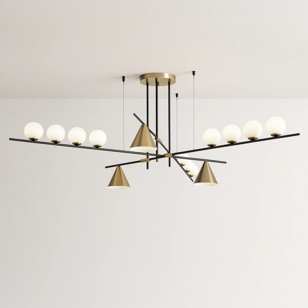 Luminária Pendente Moderno Minimalista Vidro Metal Globos Cut - Image 2