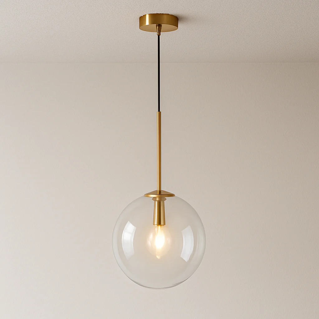 Luminária Pendente Moderno Minimalista Vidro Metal Globo Droplight