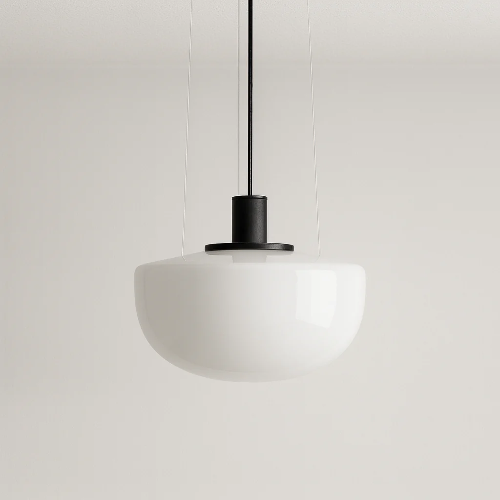 Luminária Pendente Moderno Minimalista Vidro Metal Fox