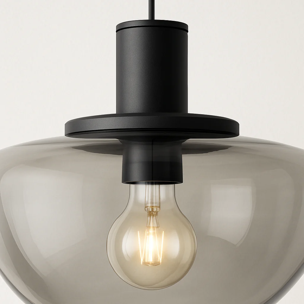 Luminária Pendente Moderno Minimalista Vidro Metal Fox - Image 3