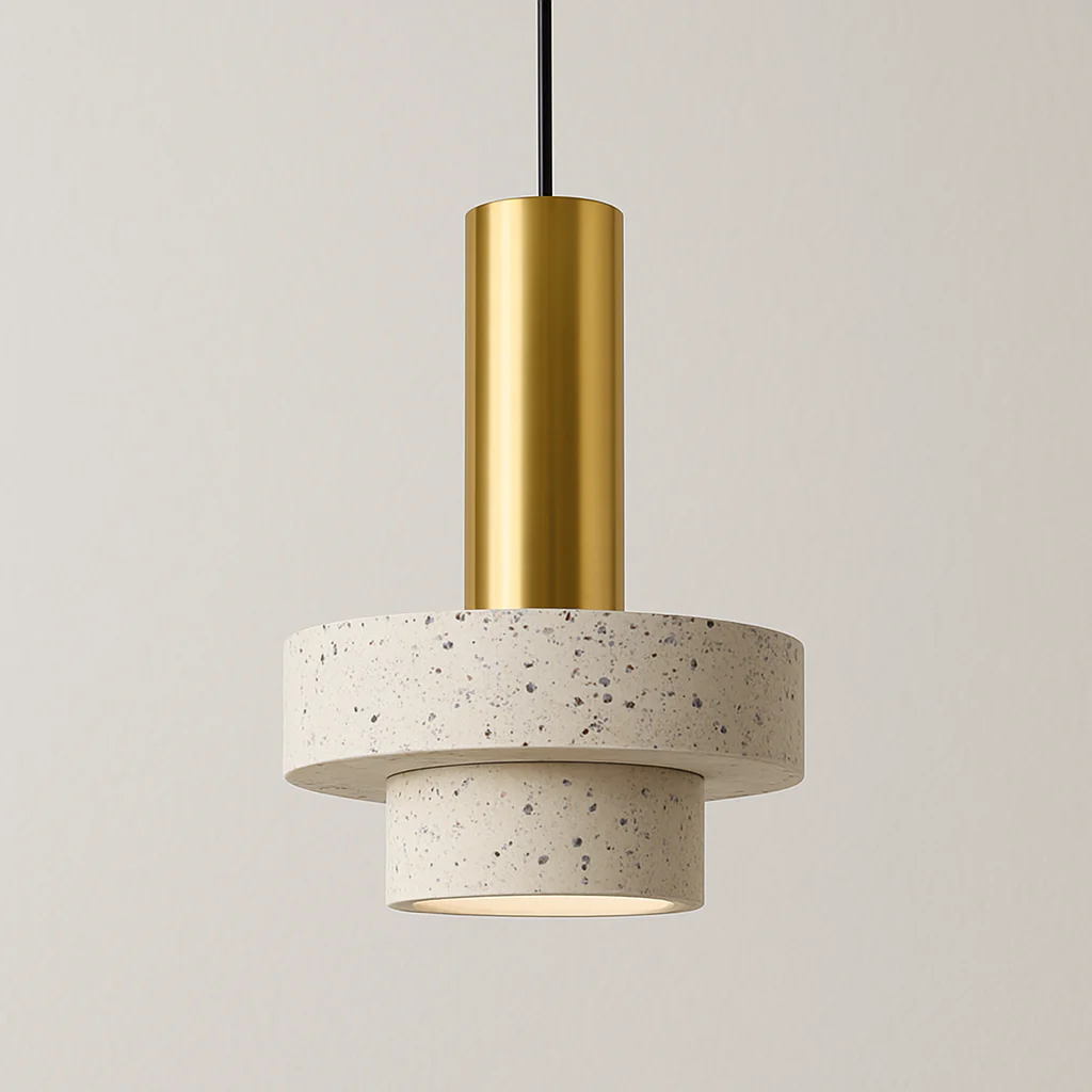 Luminária Pendente Moderno Minimalista Mármore Metal LED Glim