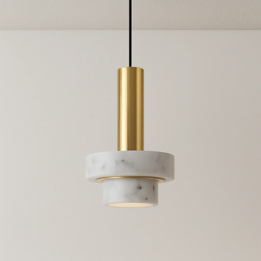 Luminária Pendente Moderno Minimalista Mármore Metal LED Glim - Image 2