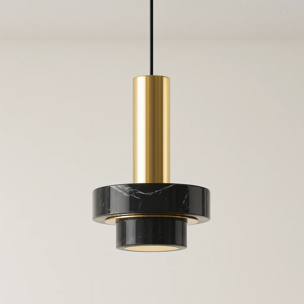 Luminária Pendente Moderno Minimalista Mármore Metal LED Glim - Image 3