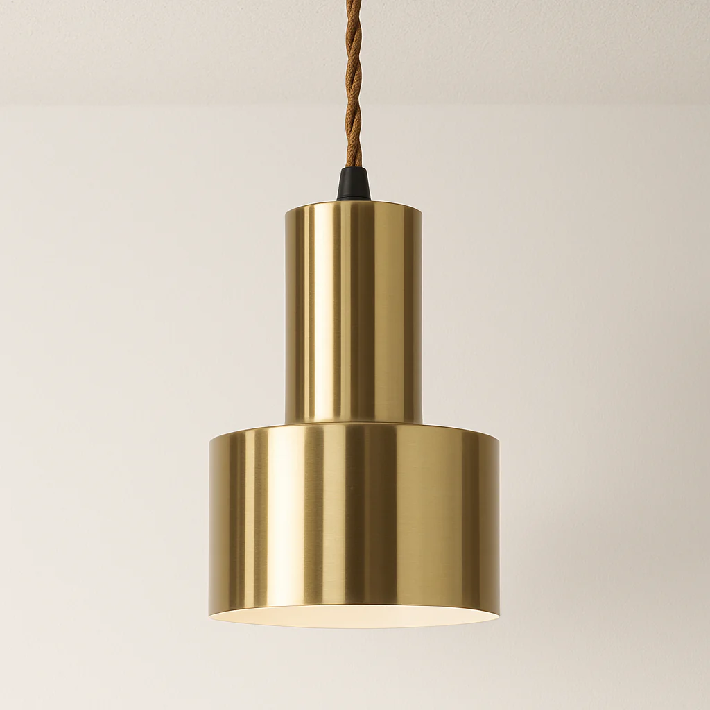 Luminária Pendente Moderno Minimalista Metal Dourado Arum