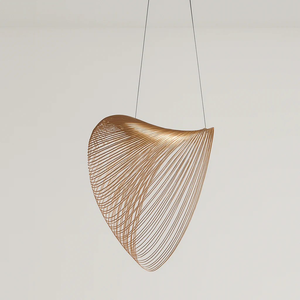 Luminária Pendente Moderno Minimalista Rústico Bambu LED Illan