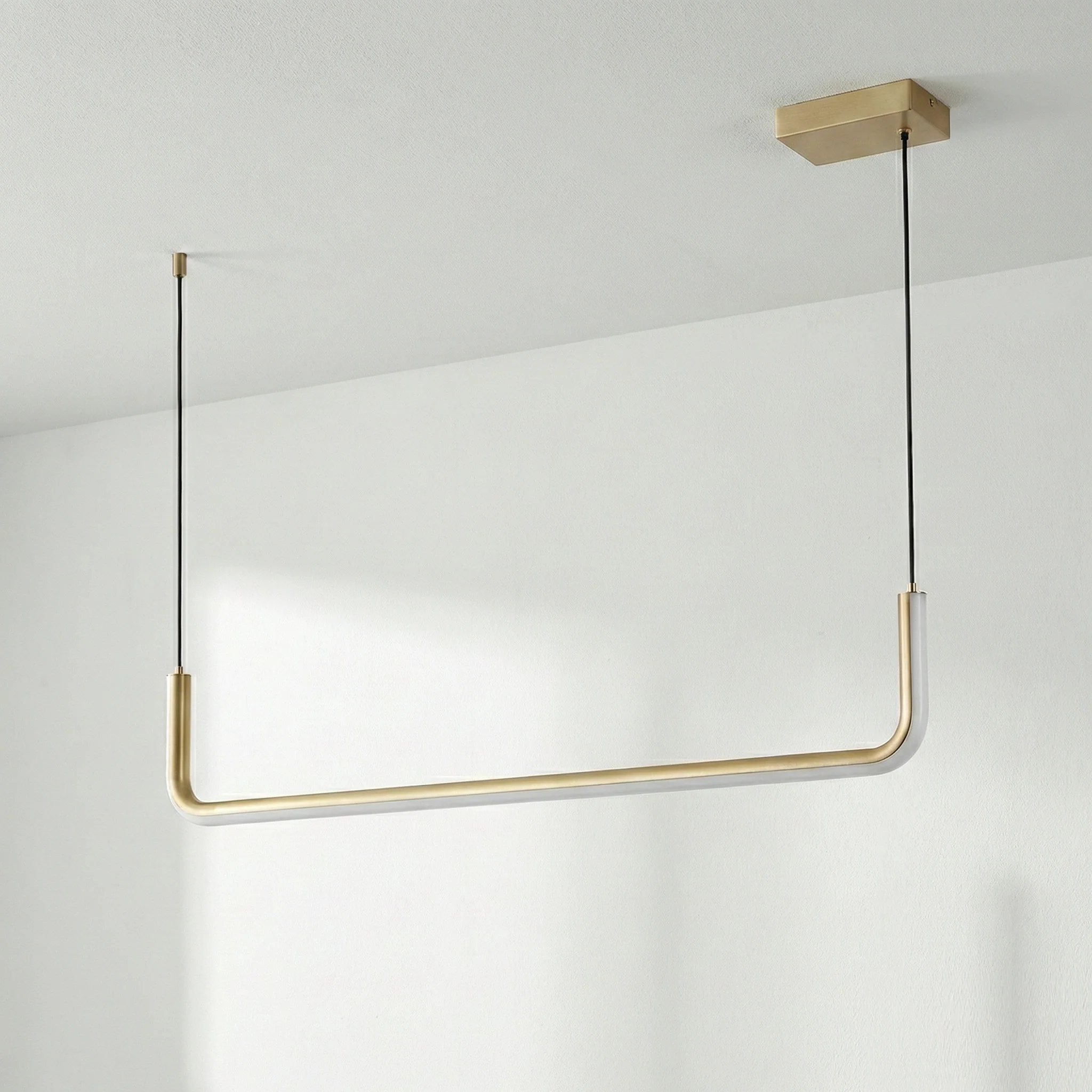 Luminária Pendente Moderno Minimalista Metal Linear Preto LED Linea - Image 3