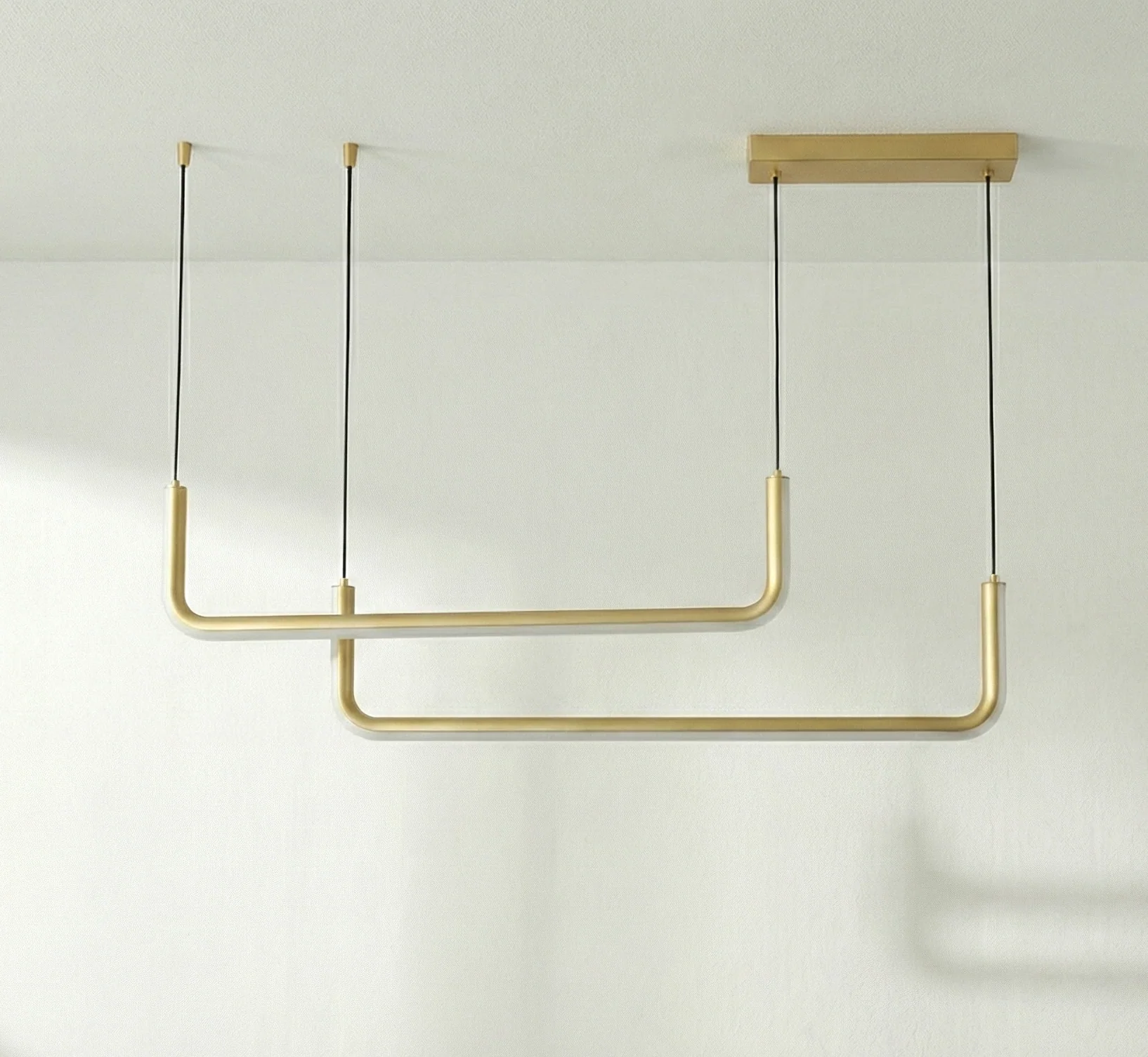 Luminária Pendente Moderno Minimalista Metal Linear Preto LED Linea - Image 4