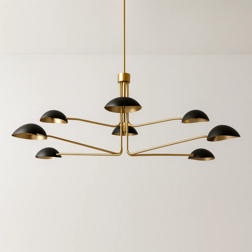 Luminária Pendente Moderno Minimalista Metal Linear Dourado Muslinger - Image 10