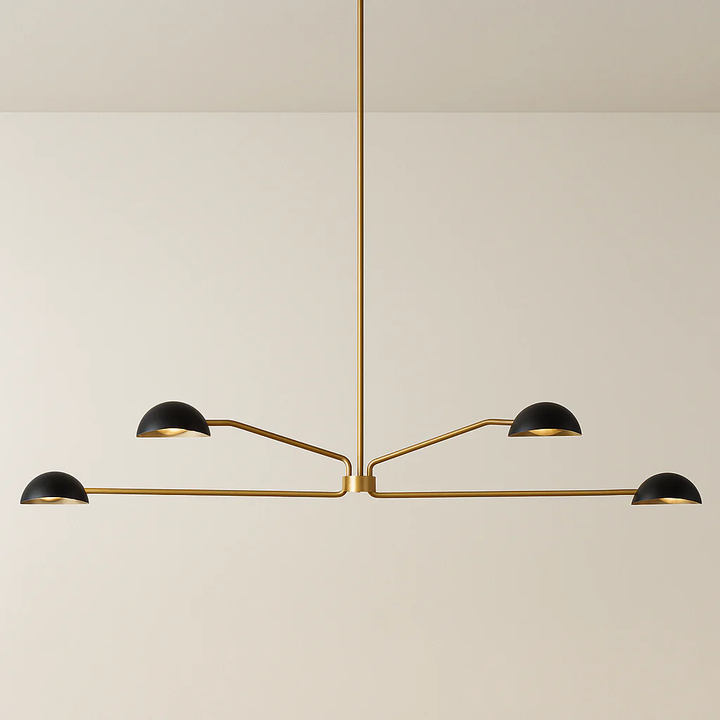 Luminária Pendente Moderno Minimalista Metal Linear Dourado Muslinger - Image 6