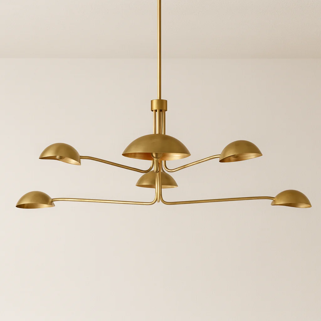 Luminária Pendente Moderno Minimalista Metal Linear Dourado Muslinger - Image 8