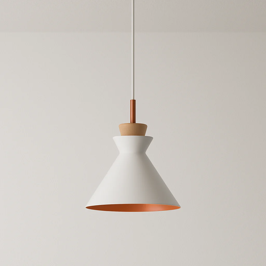 Luminária Pendente Moderno Minimalista Madeira Metal Pinggo
