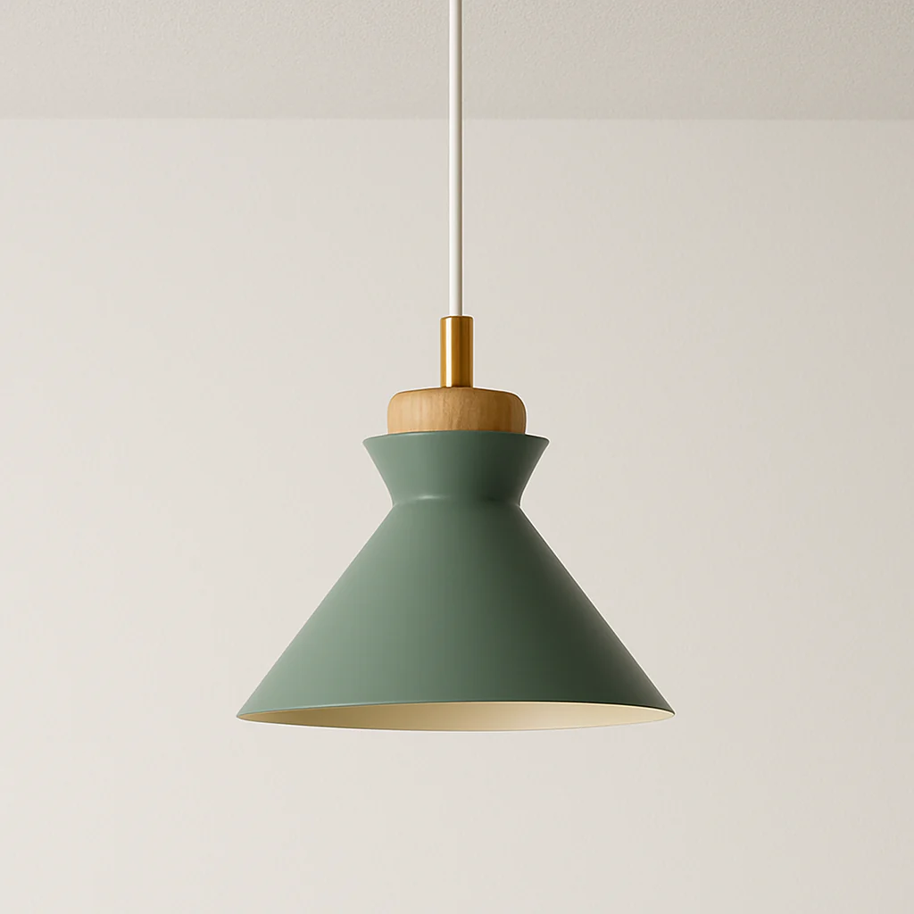 Luminária Pendente Moderno Minimalista Madeira Metal Pinggo - Image 2