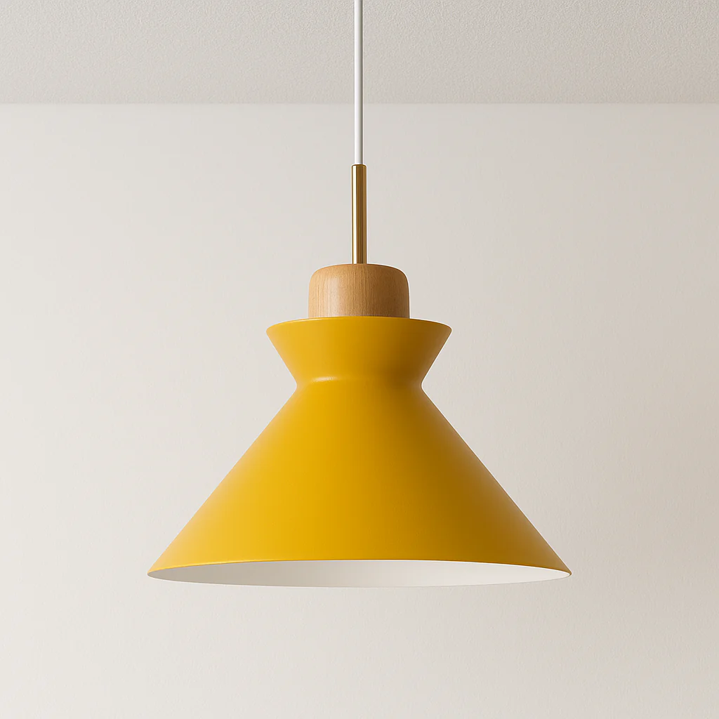 Luminária Pendente Moderno Minimalista Madeira Metal Pinggo - Image 3