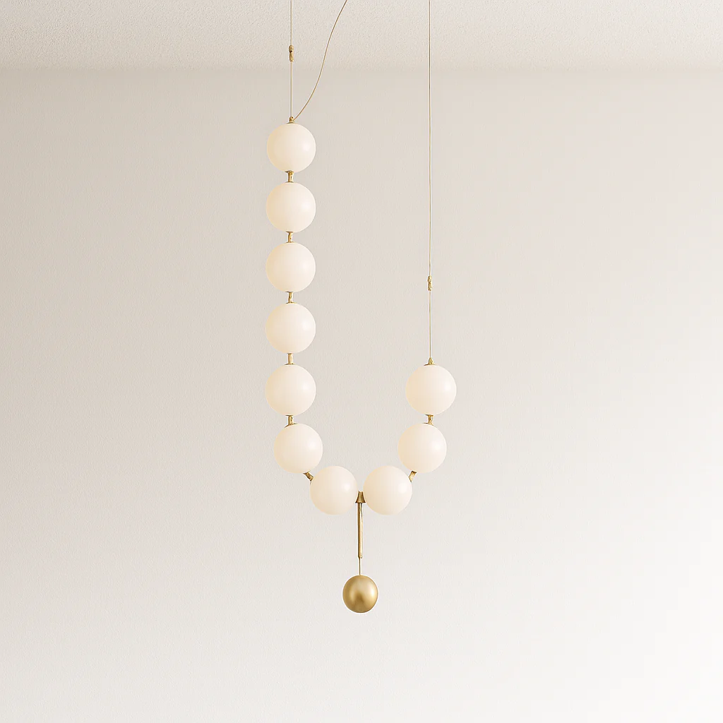 Luminária Pendente Moderno Minimalista Vidro Metal Globos Linear LED Ballari - Image 2
