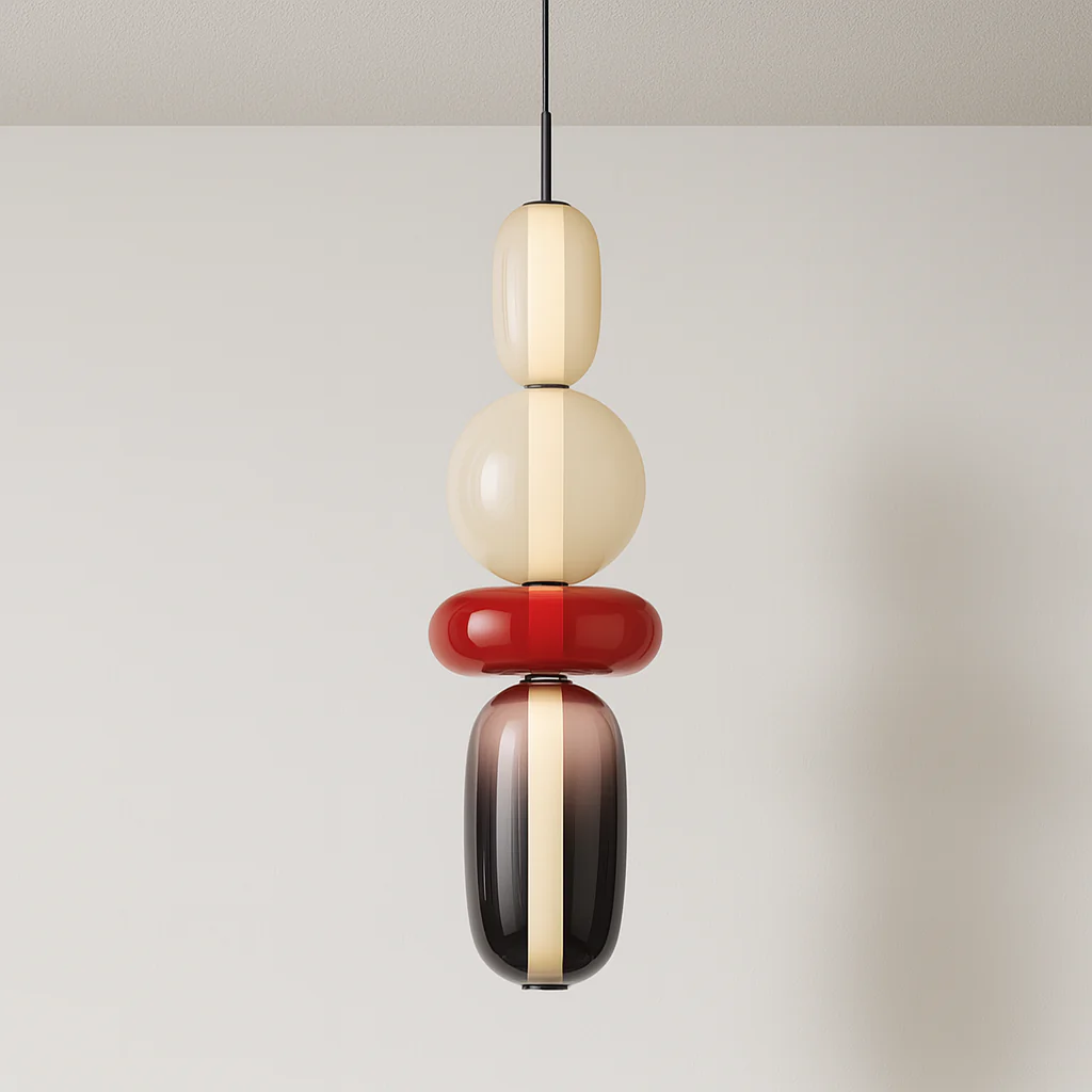 Luminária Pendente Moderno Minimalista Vidro Metal Globo LED Gapy Nui