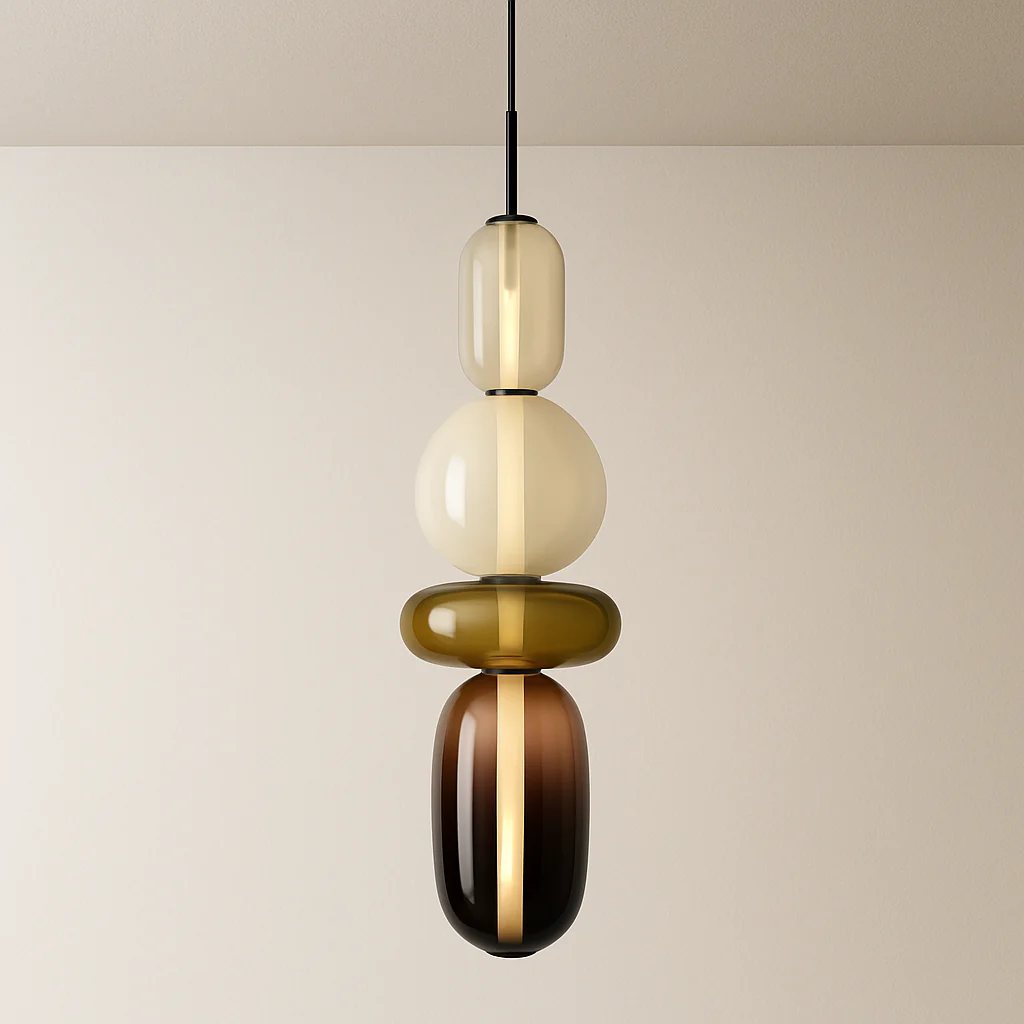 Luminária Pendente Moderno Minimalista Vidro Metal Globo LED Gapy Nui - Image 2