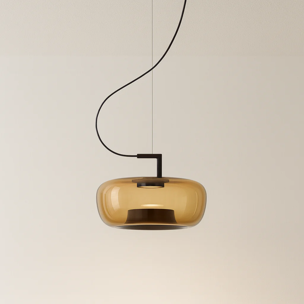 Luminária Pendente Moderno Minimalista Vidro Metal LED Lotus - Image 2