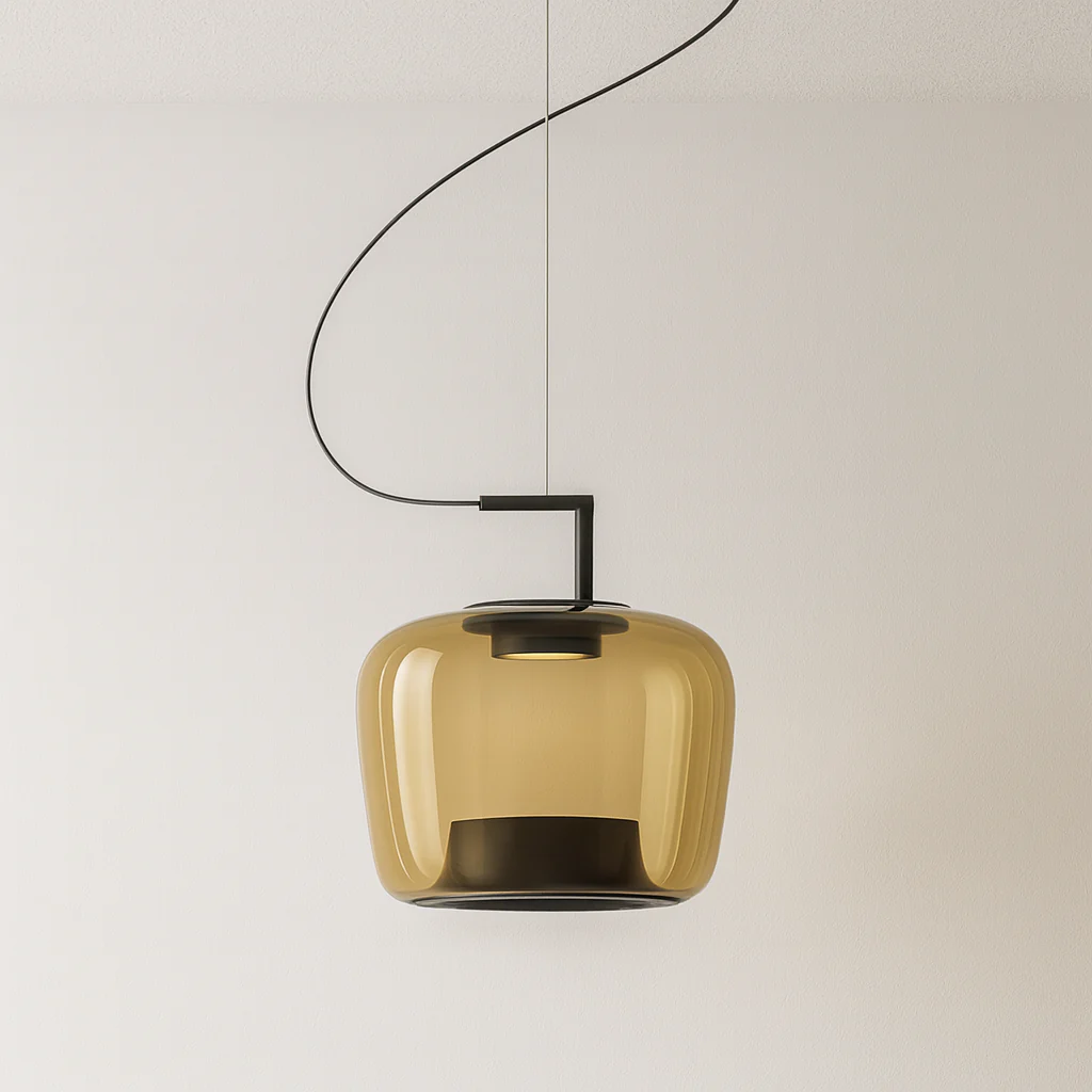 Luminária Pendente Moderno Minimalista Vidro Metal LED Lotus - Image 3