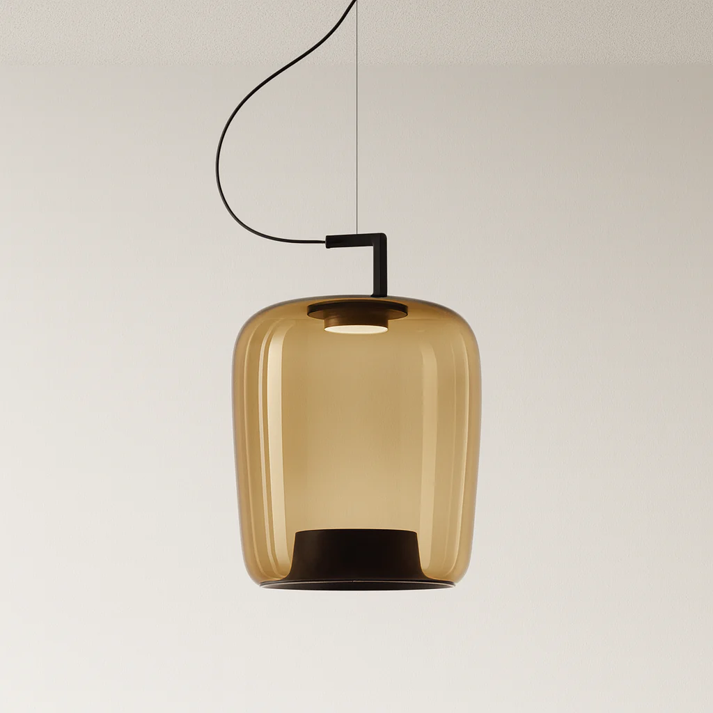 Luminária Pendente Moderno Minimalista Vidro Metal LED Lotus - Image 4