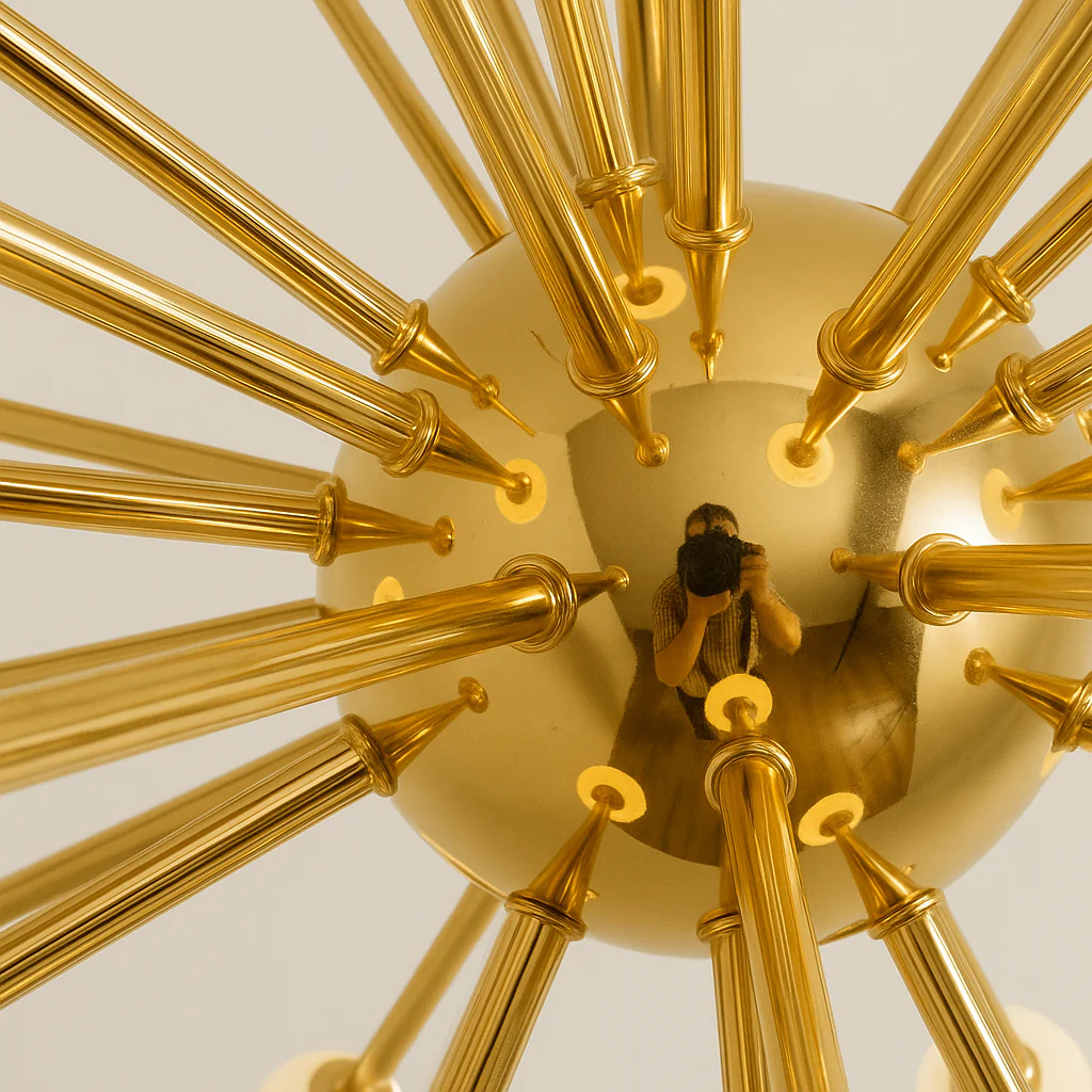 Luminária Pendente Moderno Minimalista Vidro Metal Globos Dourado Zaniffi - Image 4