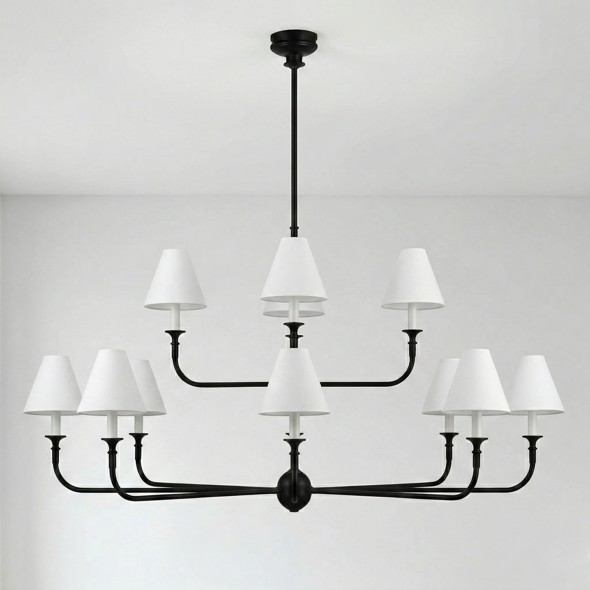 Luminária Pendente Clássico Retrô Vintage Tecido Metal Gemy - Image 2