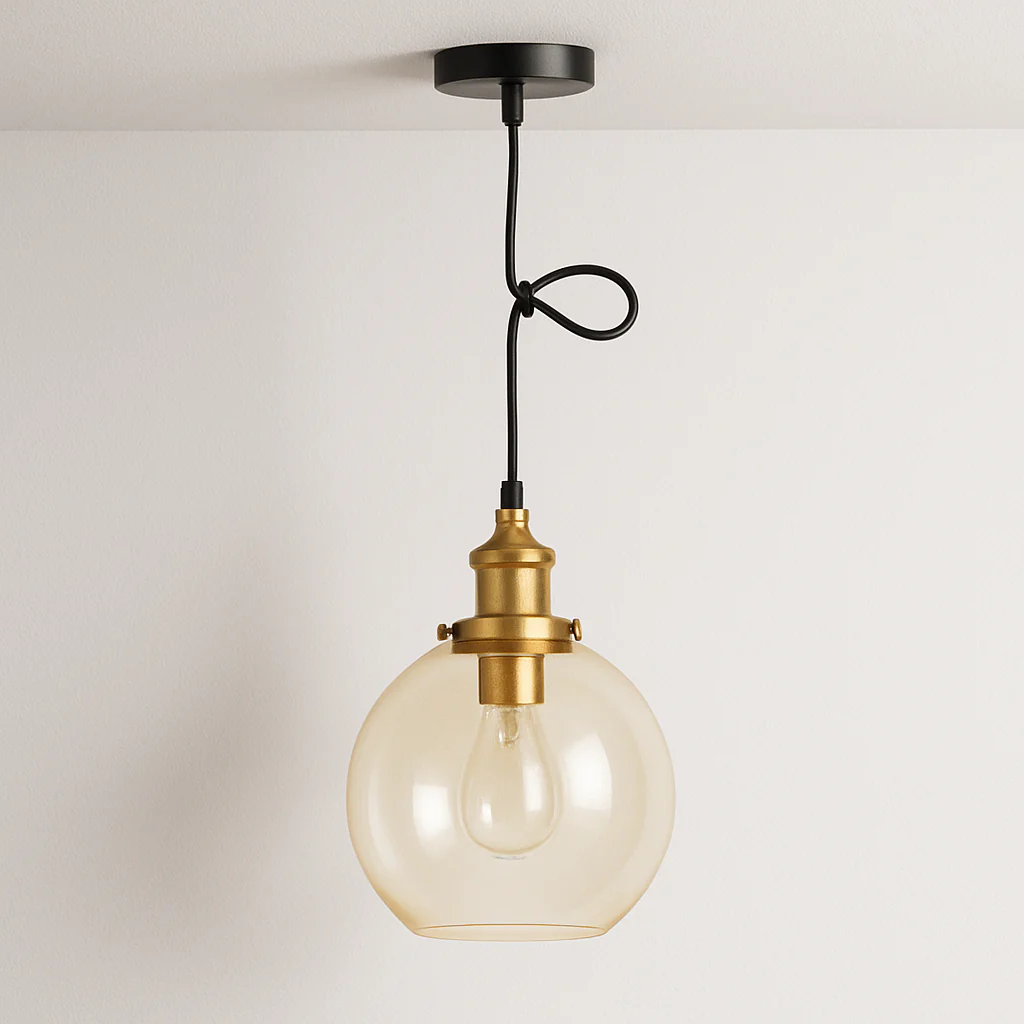 Luminária Pendente Industrial Retrô Vintage Vidro Metal Globo Loft - Image 2