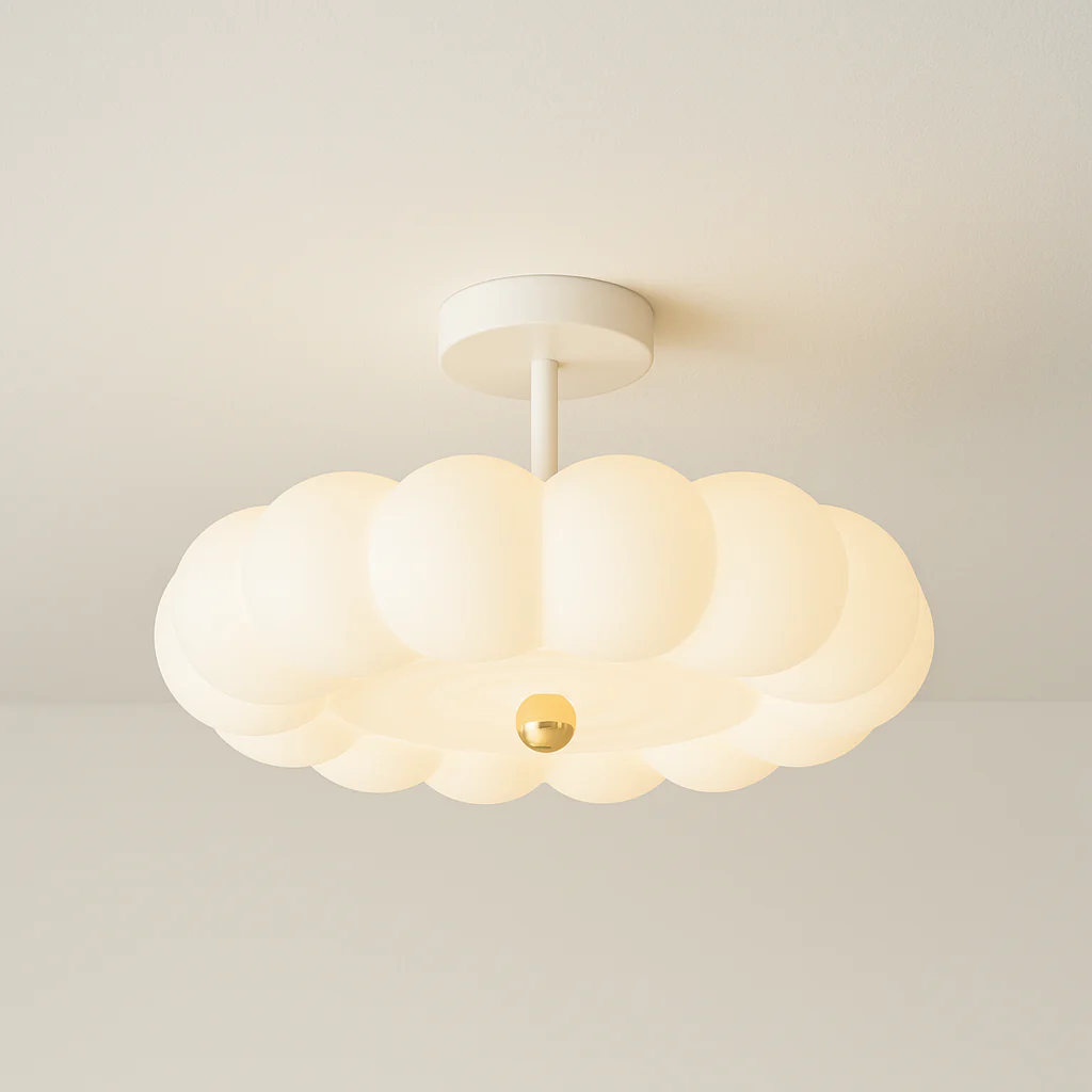 Luminária de Teto Plafon Sobrepor Orgânico Infantil Moderno Minimalista Resina Metal LED Crown - Image 3