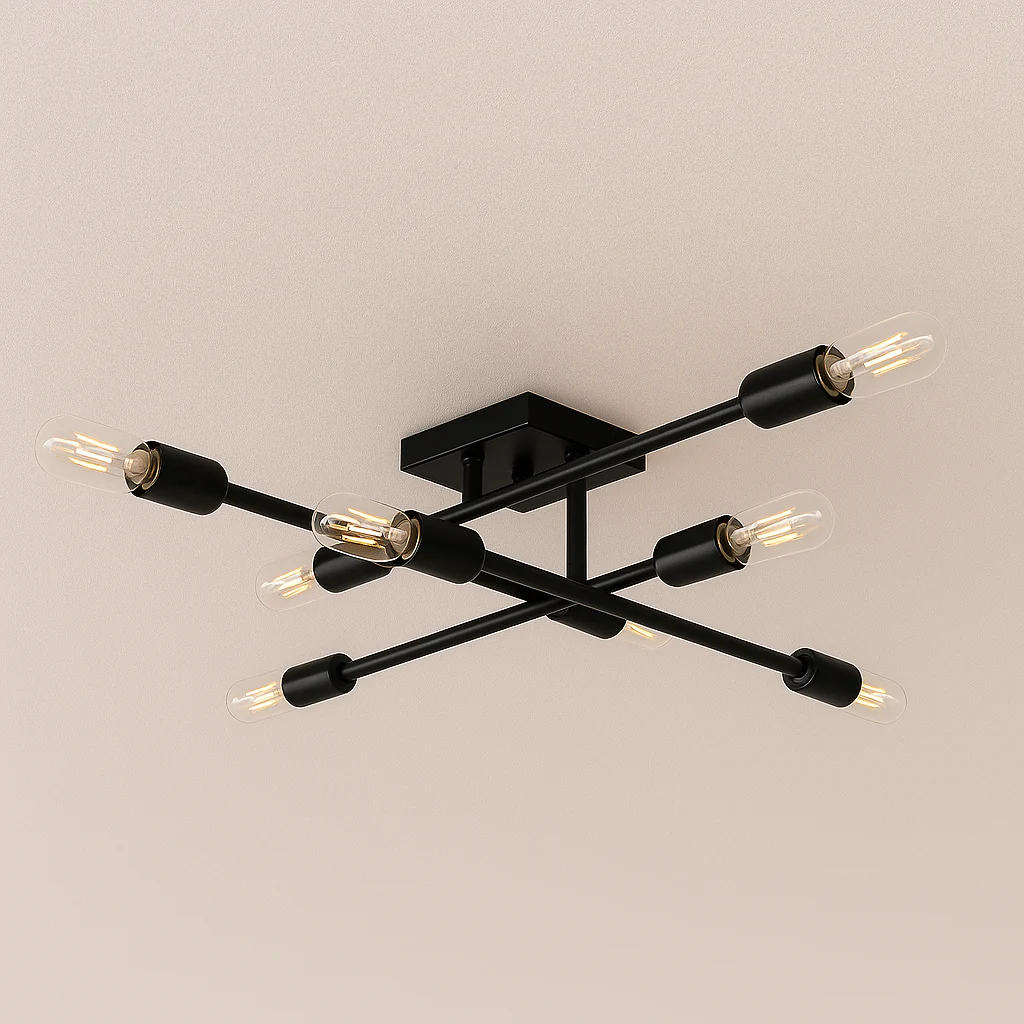 Luminária de Teto Plafon Sobrepor Sputnik Industrial Moderno Minimalista Metal Raddi - Image 2