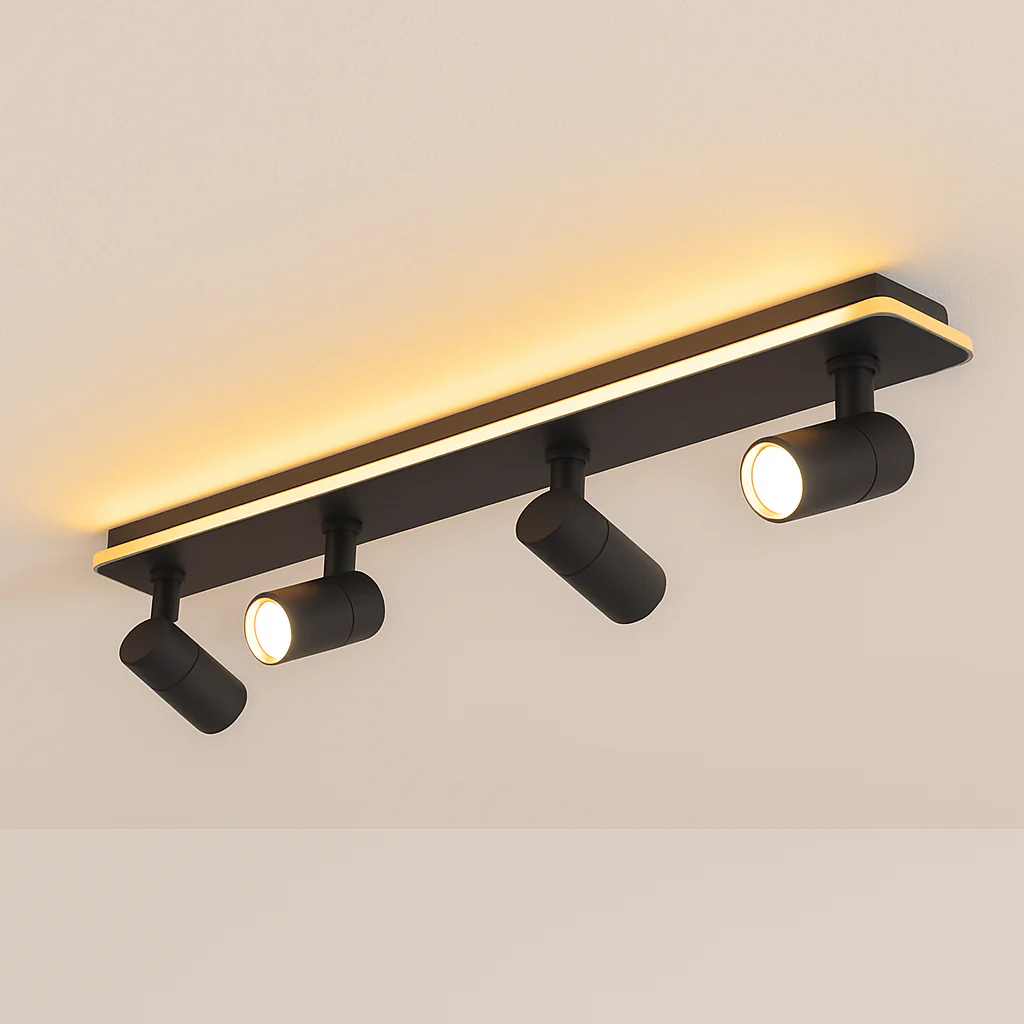 Luminária de Teto Plafon Sobrepor Quadrado Direcionável Moderno Minimalista Industrial Metal LED Plafon Spots Direcionáveis Syed - Image 3